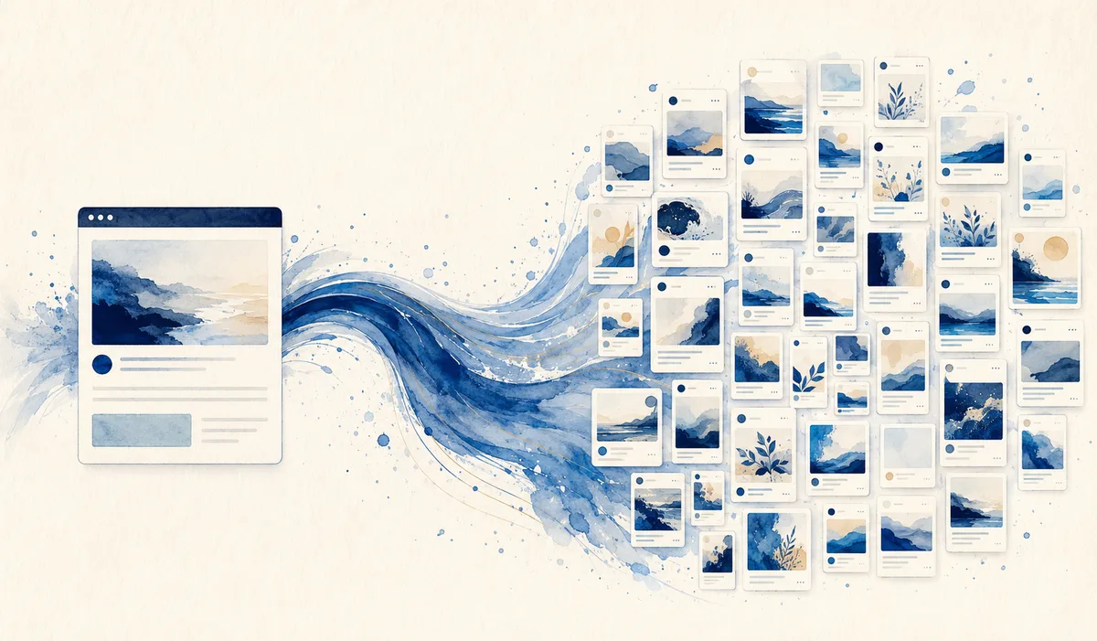 How do you create social media posts from your website?