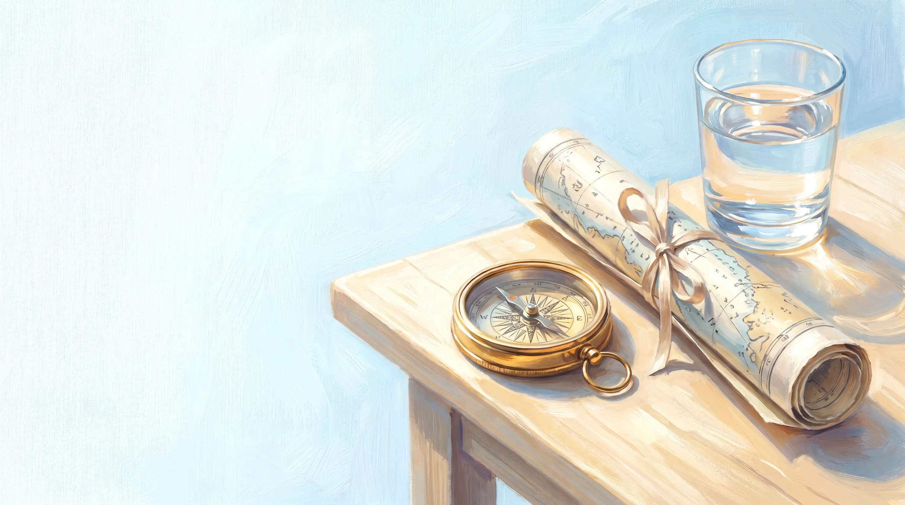 Bright painterly maritime scene